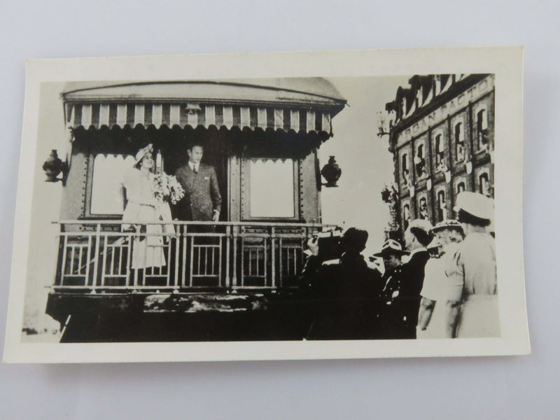 King George VI Queen Elizabeth On Train Royal Tour of Canada Photograph 4  1/2"