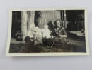 Woman Baby & Dog in Pose 1935 LA Calif Black & White Photograph 4 5/8" x 2 3/4" — front view
