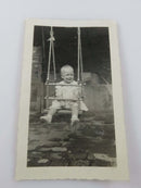 10 Month Old Baby Little Girl in Swing 1930's Black & White Photograph 4 3/4" x product image for Just Stuff I Sell, clear front view, neutral background, original listing photo, optimized descriptive alt text, centered composition