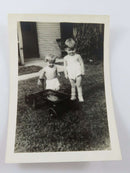 Little Boy & Girl Cloth Diapers old Wagon Black & White Photograph 4 1/2" x 3 1/ product image for Just Stuff I Sell, clear front view, neutral background, original listing photo, optimized descriptive alt text, centered composition