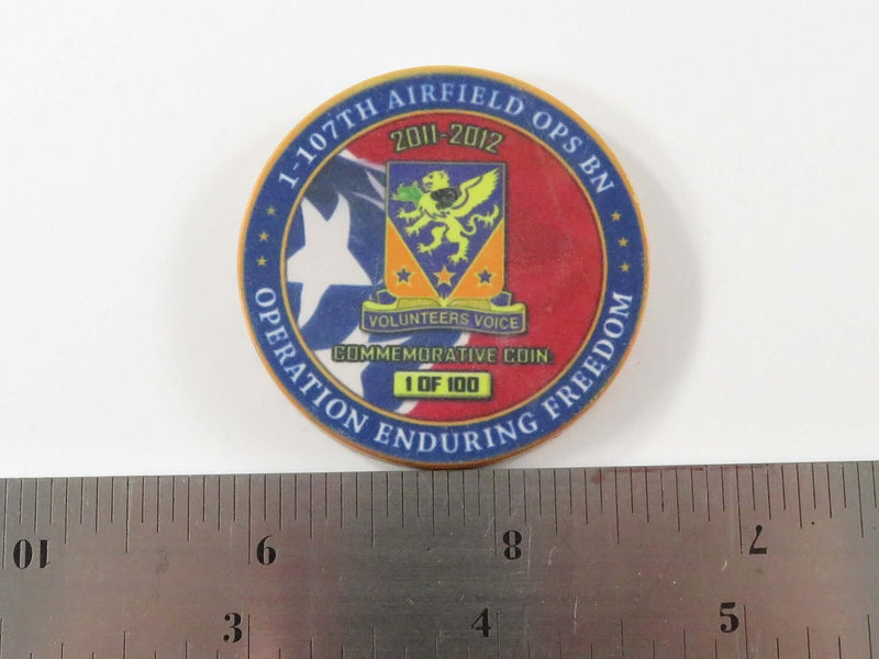 1-107th Airfield OPS BN 2011-2012 FOB Farah Afghanistan 1 of 100 Challenge Coin