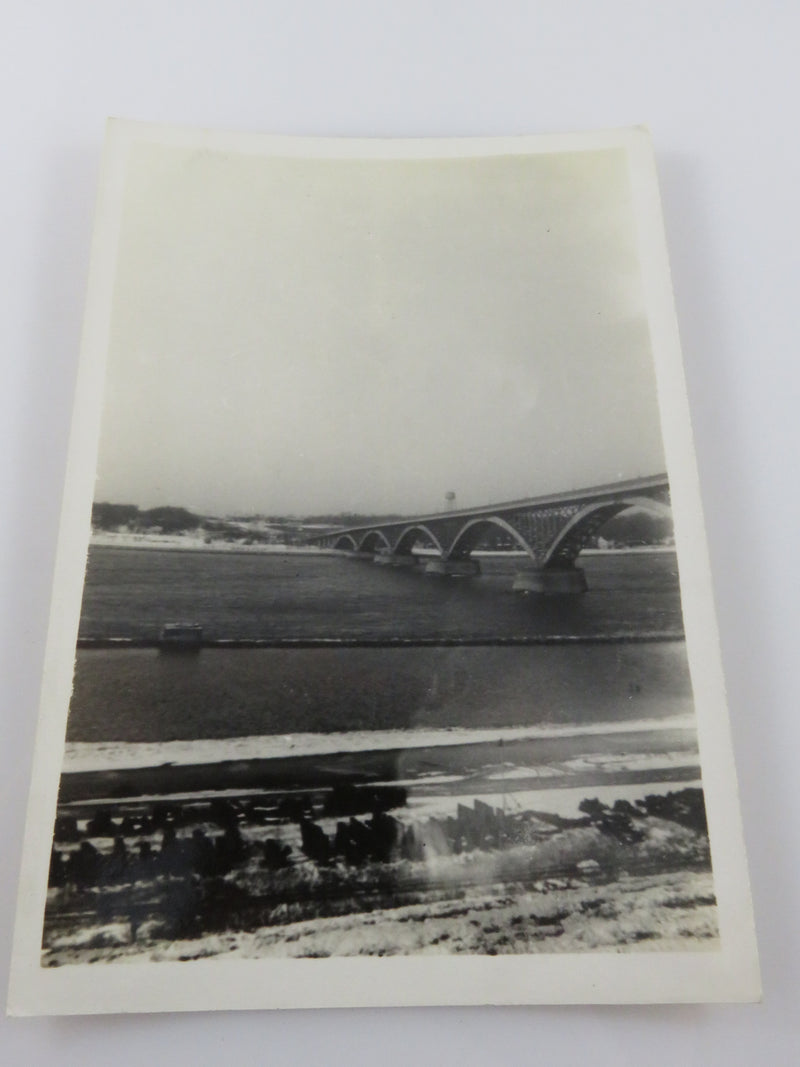 Peace Bridge Canada & United States 1947 Black &White Photograph 5" x 3 1/2"
