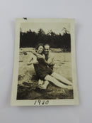 Philip & Lilian McIntyre Point Pelee Beach 1930 Black & White Photograph 3 1/2" product image for Just Stuff I Sell, clear front view, neutral background, original listing photo, optimized descriptive alt text, centered composition