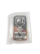 SilverTowne LP One Ounce .999 Fine Silver Bar Silver Miner Logo — Silver — front view