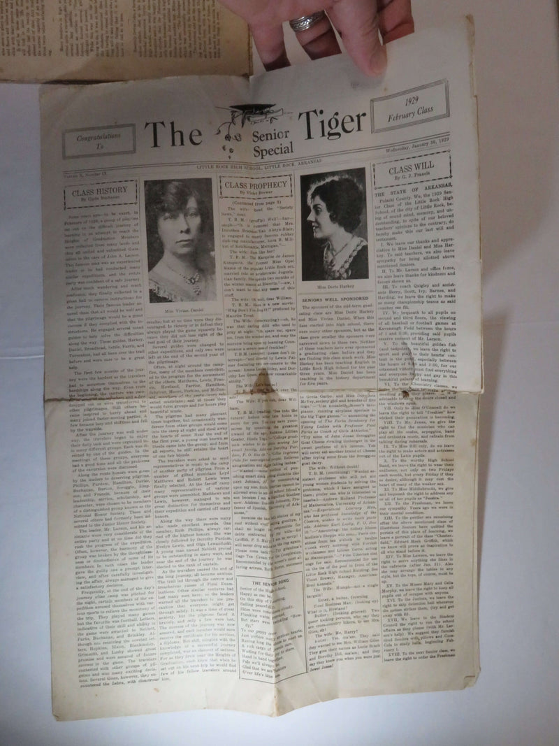 February 1929 The Tiger Little Rock High School Newspaper Little Rock Arkansas