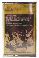Aaron Copland Rodeo & Appalachian Spring Robert Irving Cassette Tape New Old Stock — front view