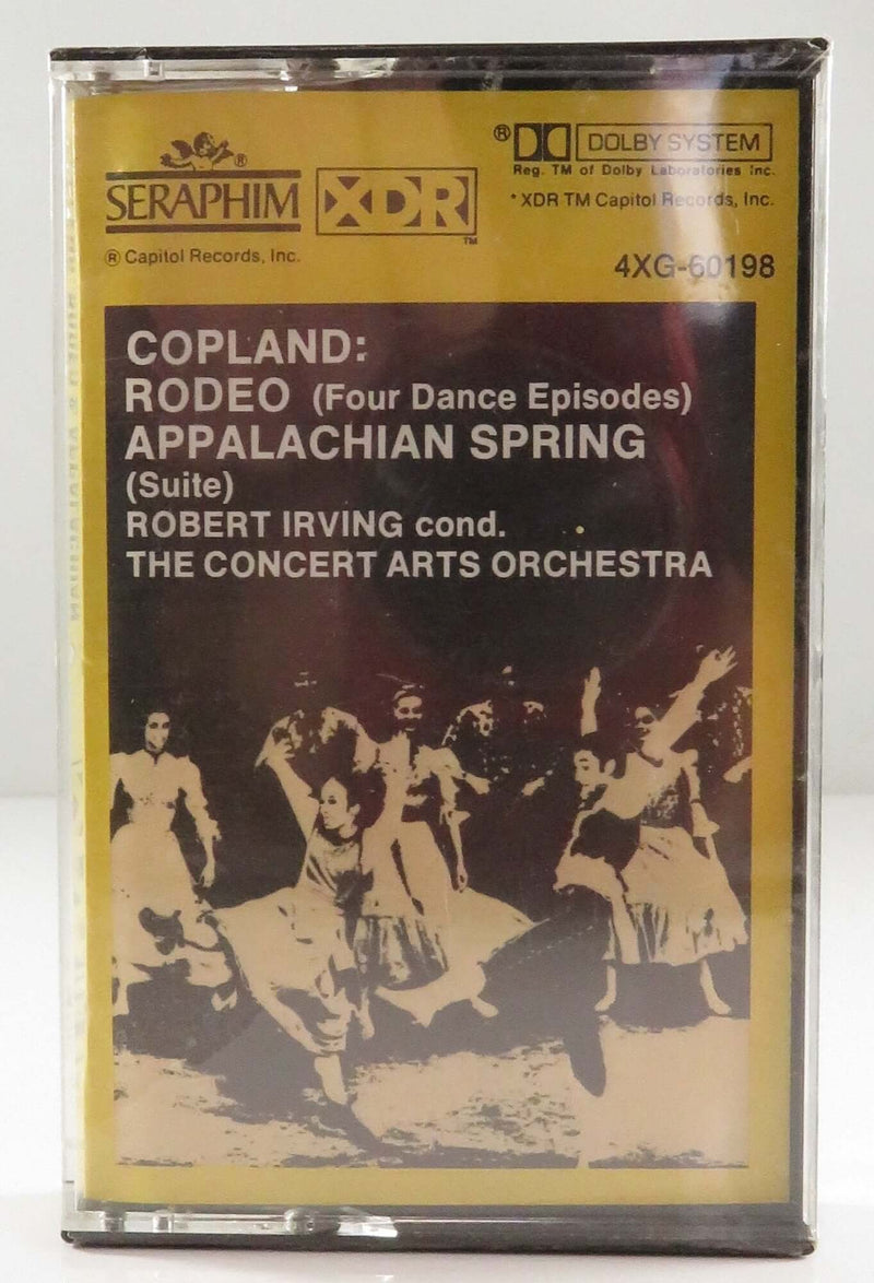 Aaron Copland Rodeo & Appalachian Spring Robert Irving Cassette Tape New Old Stock