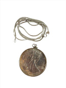 A .999 Fine 1988 American Eagle Silver Dollar 1oz Pendant with 30" 925 Sterling Chain — Bars & Rounds • Sterling Silver, Silv