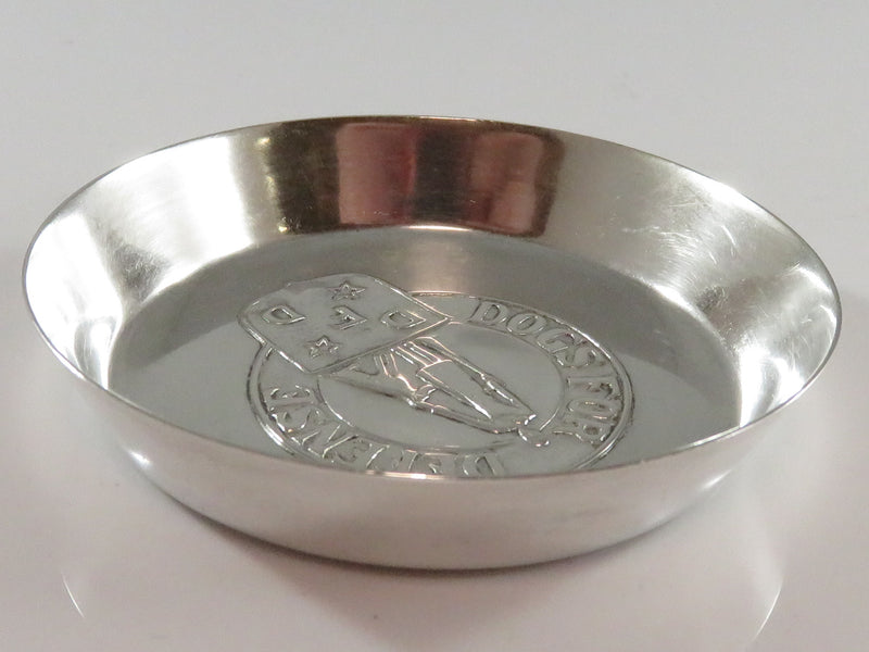 Rare WW2 Dogs for Defense Sterling Silver Bowl Black Starr & Gorham 2 1/2" Wide