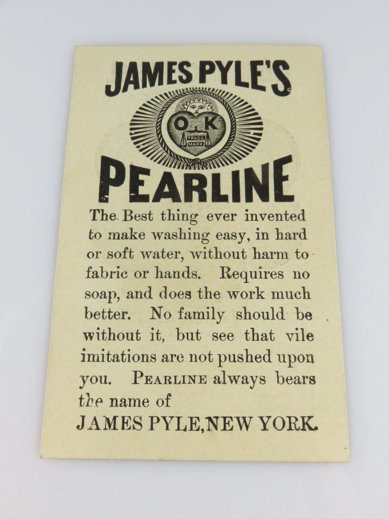 James Pyle's Pearline Trade Card Advertising Optical Illusion Victorian Era - Just Stuff I Sell