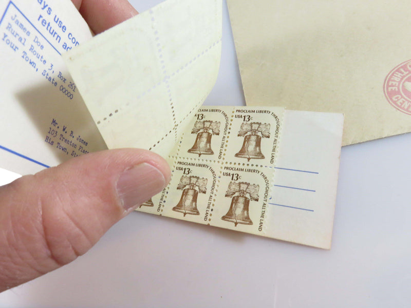 3 Cent U.S. Postal Stationary Envelope Scott u58 Circa 1864 & 13 Cent Partial Book - Just Stuff I Sell