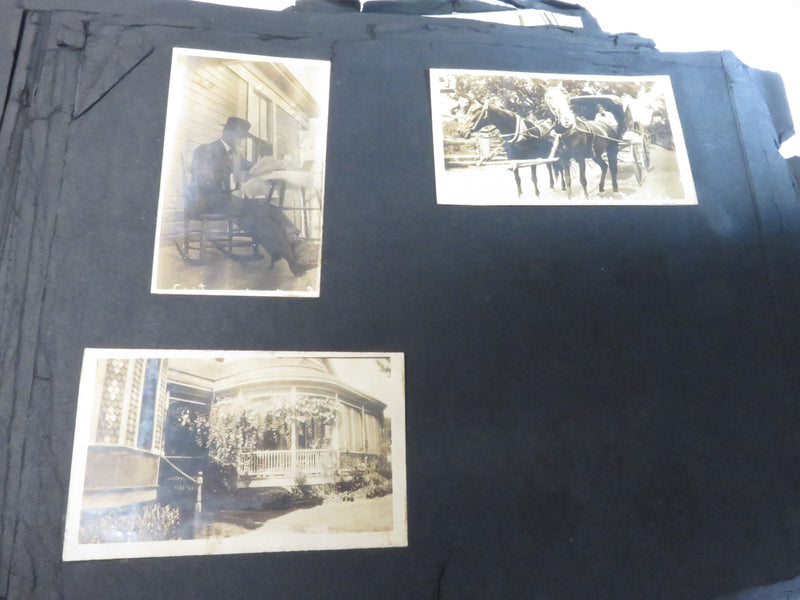 Antique 1900's Photo Album Landmarks, Soldiers, Children, Cars and More!