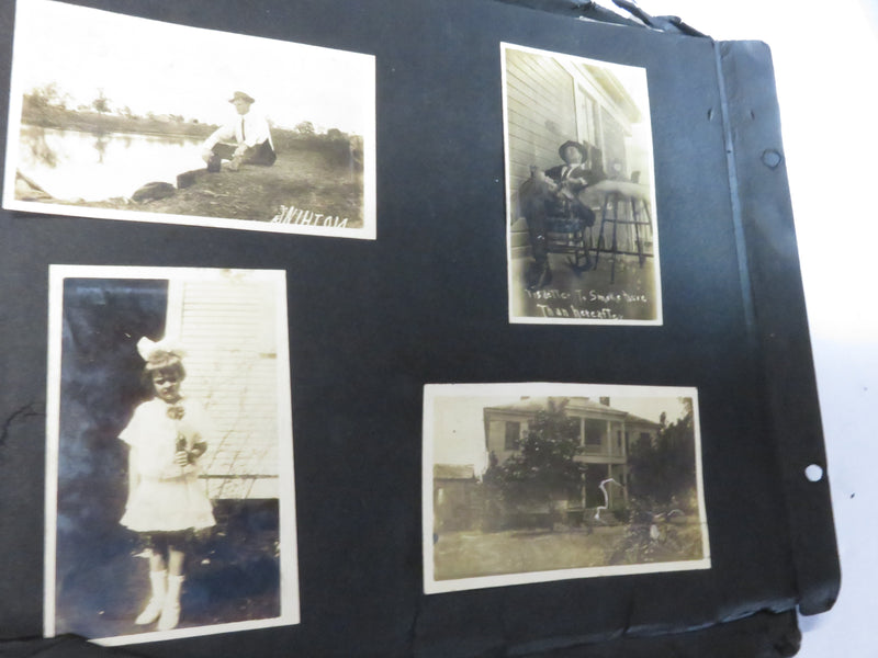 Antique 1900's Photo Album Landmarks, Soldiers, Children, Cars and More!