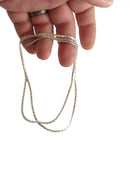 30" Sterling Silver Fancy Link Necklace For Repair 1.24mm x 2.85mm x 30" — Sterling Silver, Silver — front view