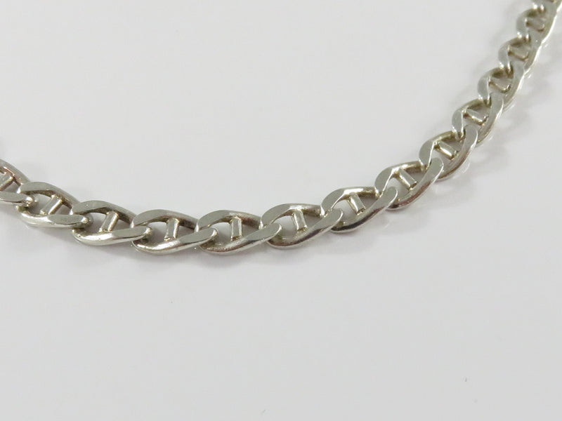 Pre-Owned 18" Sterling Silver Anchor Flat Link Necklace 1mm thick x 4.5mm wide