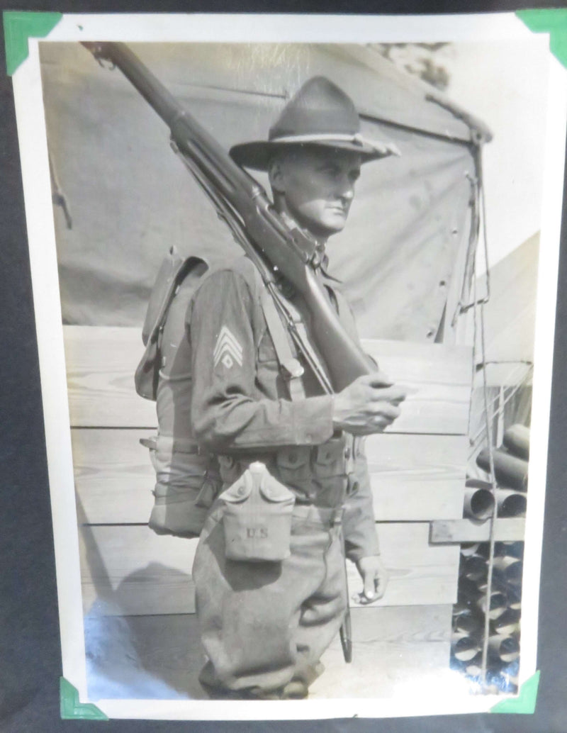 Circa 1918 WW1 Soldier Relaxed Barracks Pose 7"x 5" US Army Soldier Photograph