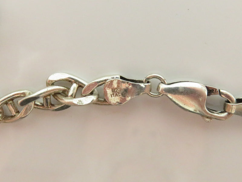 Pre-Owned 18" Sterling Silver Anchor Flat Link Necklace 1mm thick x 4.5mm wide