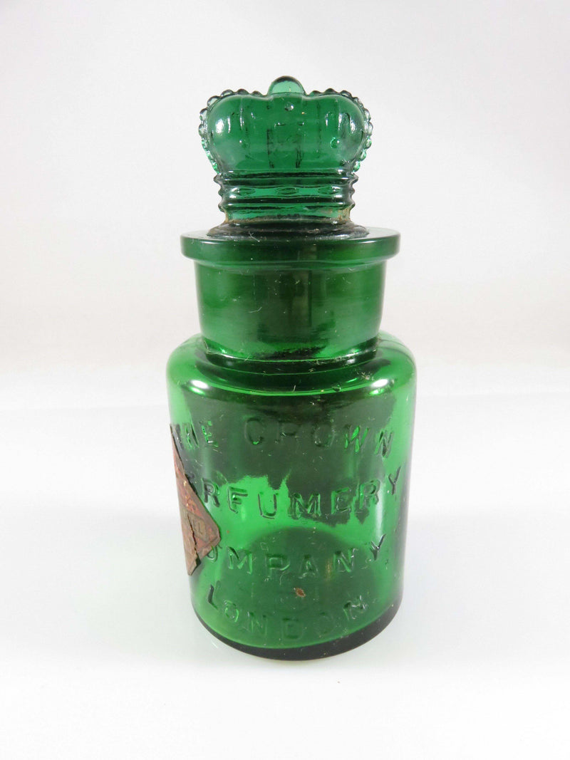Crown Lavender Salts Bottle Atmospheric Perfumer London Circa 1900 - Just Stuff I Sell