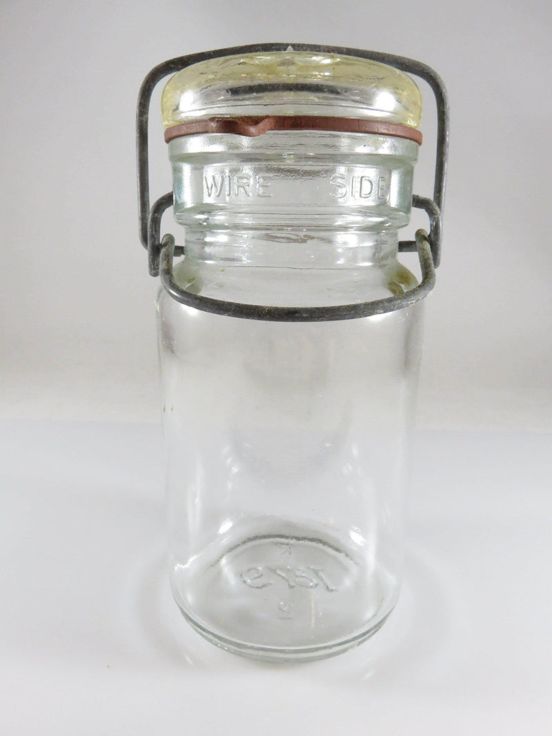 Clear Glass 8 oz Canning Jar Fresh Pak Candy Co ILL 1872 5.25" Tall - Just Stuff I Sell