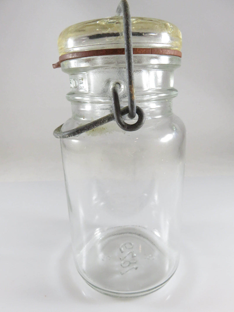 Clear Glass 8 oz Canning Jar Fresh Pak Candy Co ILL 1872 5.25" Tall - Just Stuff I Sell