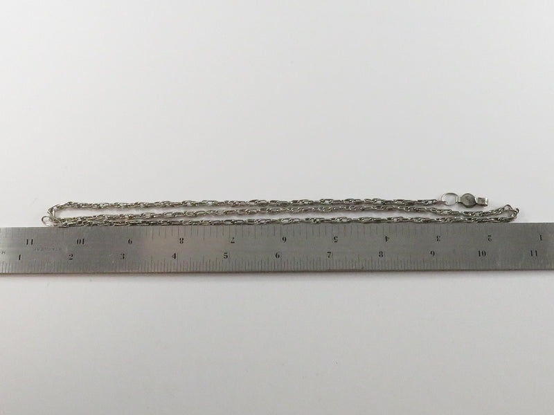 Vintage 27 3/4" Sterling Silver Double Link Curb Chain Taxco Mexico JH Eagle 2 Necklace