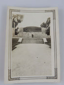 c1930 Bell Memorial Bell Monument Known Sitters Posing Photograph 2 7/8" x 2" product image for Just Stuff I Sell, clear front view, neutral background, original listing photo, optimized descriptive alt text, centered composition