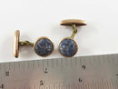 Antique Rose Gold Topped Cufflink Set with Blue White Polished Stone product image for Just Stuff I Sell, clear front view, neutral background, original listing photo, optimized descriptive alt text, centered composition variant 6