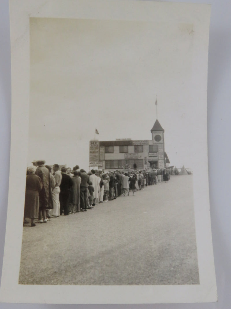 Part of Line Waiting to See The Dionne Quintuplets Original Photograph Callander Ontario 3 1/2" x 2 1/2"