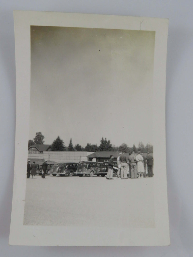 A Distant View Playhouse, Dafoe Hospital The Dionne Quintuplets Photograph Callander Ontario 3 1/2" x 2 1/2"