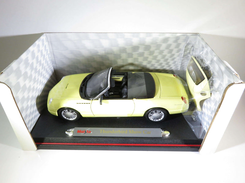 1:18 Scale Ford Thunderbird Show Car Yellow Premiere Collection Maisto - Just Stuff I Sell