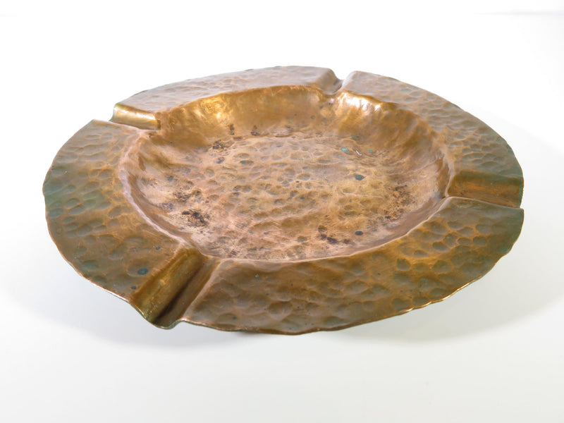 Vintage 5" Hammered Copper Cigarette Ashtray Circa 1960's Time Period - Just Stuff I Sell