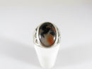 Fred Harvey Era Navajo Sterling Ring Oval Agate Bezel Set Pinky Ring Sz 8.5 - Just Stuff I Sell