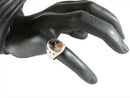 Fred Harvey Era Navajo Sterling Ring Oval Agate Bezel Set Pinky Ring Sz 8.5 - Just Stuff I Sell