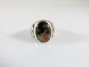 Fred Harvey Era Navajo Sterling Ring Oval Agate Bezel Set Pinky Ring Sz 8.5 - Just Stuff I Sell
