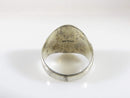 Fred Harvey Era Navajo Sterling Ring Oval Agate Bezel Set Pinky Ring Sz 8.5 - Just Stuff I Sell