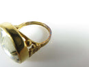 Gold Gilt Sterling Flower Setting Japanese Satsuma Iris Flower Ring Sz 7 - Just Stuff I Sell