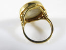 Gold Gilt Sterling Flower Setting Japanese Satsuma Iris Flower Ring Sz 7 - Just Stuff I Sell