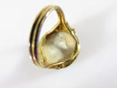 Gold Gilt Sterling Flower Setting Japanese Satsuma Iris Flower Ring Sz 7 - Just Stuff I Sell