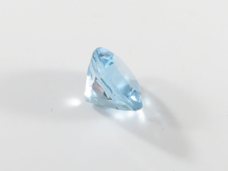 Round Cut Light Blue Topaz 8mm x 5.5mm 2.41 Carats Approx,