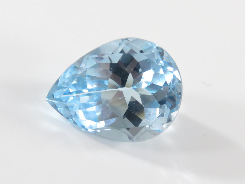 Pear Cut Light Blue Topaz Stone 20.14mm x 15mm x 10.44mm 20.93 Carats Approx,