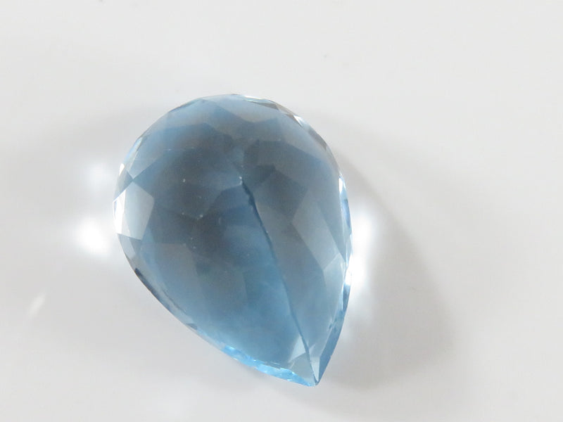 Pear Cut Light Blue Topaz Stone 20.14mm x 15mm x 10.44mm 20.93 Carats Approx,