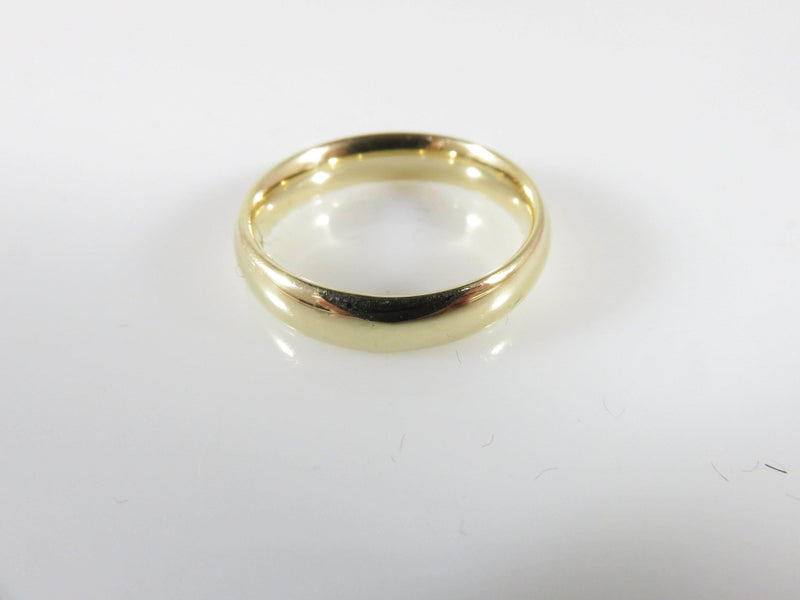 14K Yellow Gold Size 6.75 Wedding Band Affordable Unisex Band 4.09mm Rounded - Just Stuff I Sell