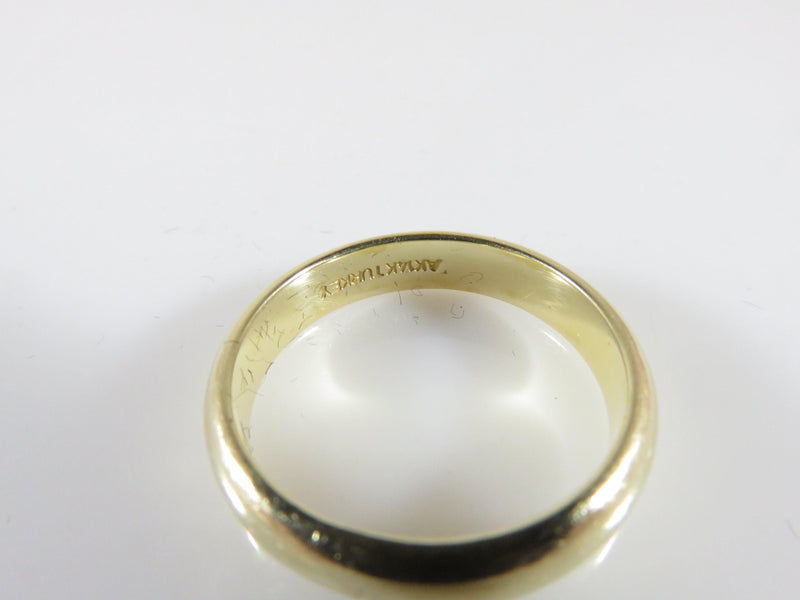 Used 14K Gold Affordable Wedding Band 4.23mm Rounded 14K Tube Band Size 7.75 - Just Stuff I Sell