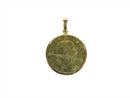 1995 Gold Gilt 200 Lire Italian Coin in 14K Milor Italy Gold Coin Holder Pendant 24mm — 14K, Gold — front view
