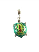 Unusual Sterling Enameled Turtle Pendant Slide Pendant Southwestern Style — Jewelry & Watches:Fine Jewelry:Fine Necklaces & P