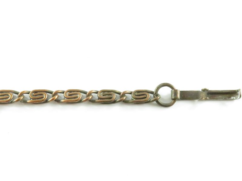 Retro Solid Copper Bracelet with applied Miniature Buffalo Head Nickels 7"