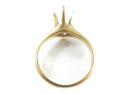 Old 14K Yellow Gold 6 Prong Solitaire Engagement Ring Setting Size 4.25