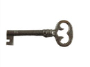 Antique Style Metal Skeleton Key 2 3/8" Long — front view