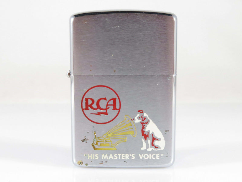 1966 RCA His Master's Voice Nipper Zippo Lighter Original Paint Unfired Insert - Just Stuff I Sell