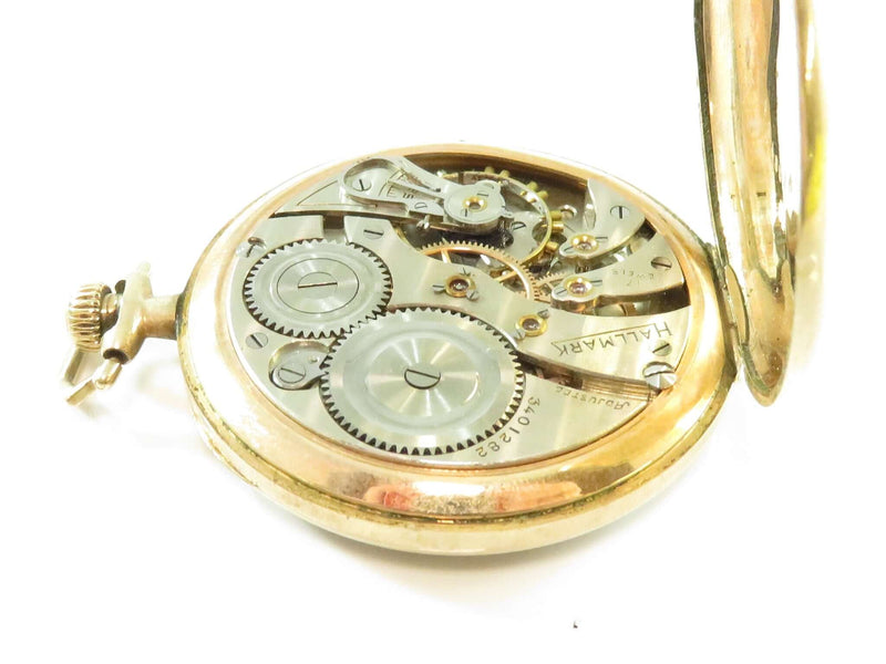 c1918 Hallmark Pocket Watch Illinois Private Label 17 Jewel Grade 505 Model 4 s1